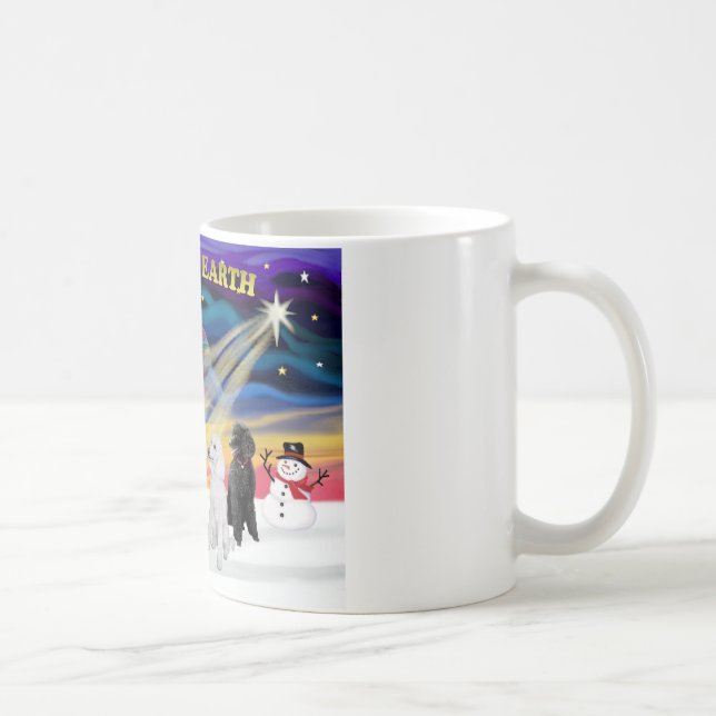 Jul Sunrise - Poodles (2 standard) Kaffemugg (Höger)