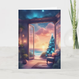 Jul Sunset by Sea Kort