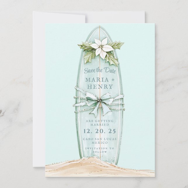 Jul Surfboard | Spara datum för vinterpersikor Datumet (Framsida)