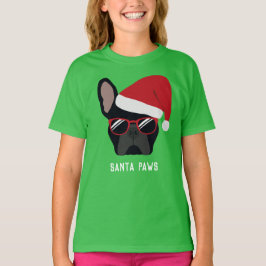 Jul Svart Fransk Bulldog T-Shirt