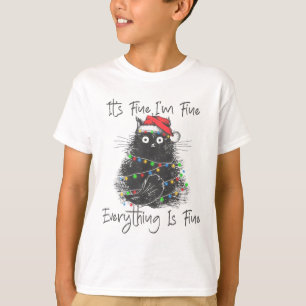 Jul Svart Katt Det är Bra Jag är Bra Allting T Shirt