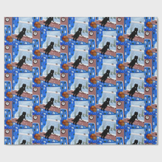 Jul Svart Katt Konst Målning Presentpapper