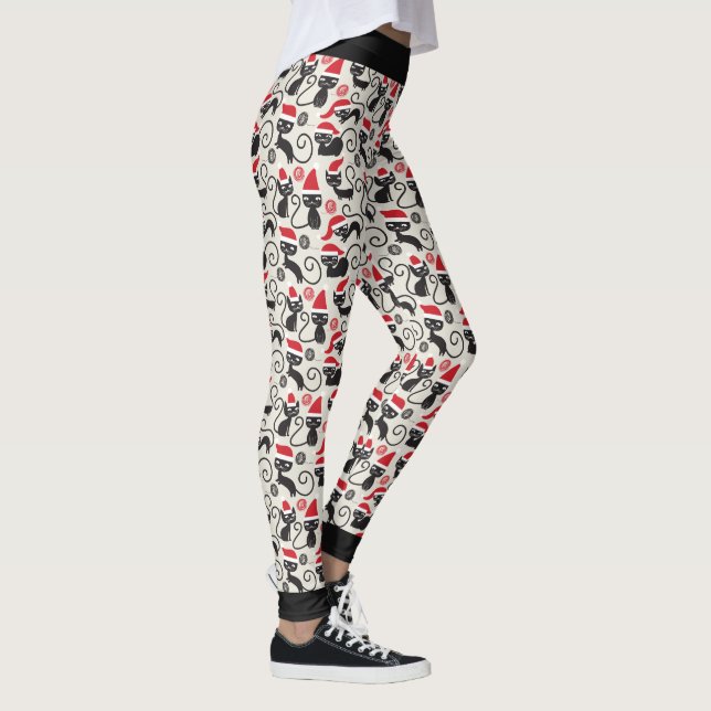 Jul Svart Katt Leggings (Höger)