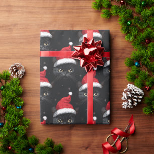Jul Svart Katt Tomte Rolig Presentpapper