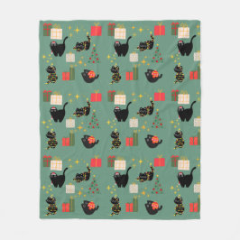 Jul Svarta katter Fleecefilt