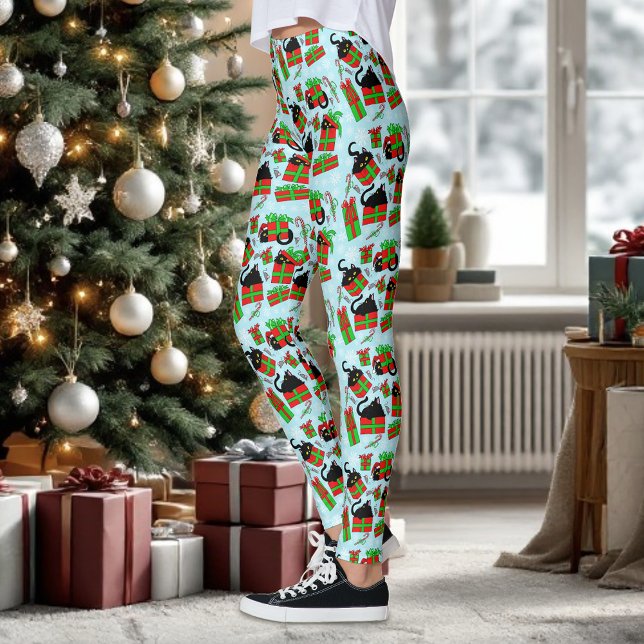 Jul Svarta katter Leggings (Skapare uppladdad)