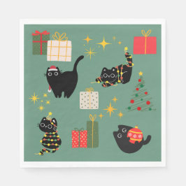 Jul Svarta katter Pappersservett