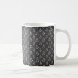 JUL SVARTA & VITA JULGRANAR KAFFEMUGG