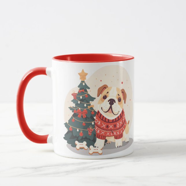 Jul Svenglish Bulldog Julsvettar Mugg (Vänster)