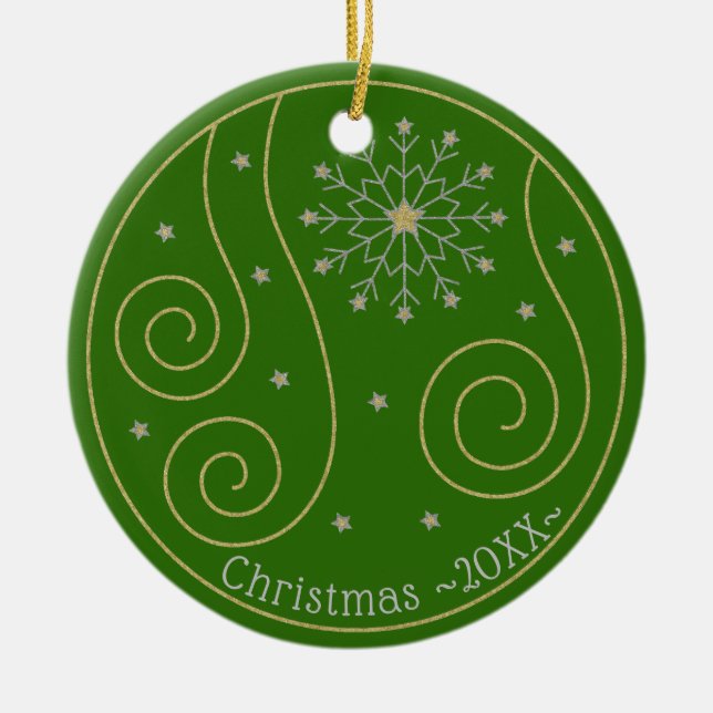 Jul "Swirls & Twirls" Ornament Personalize (Framsidan)