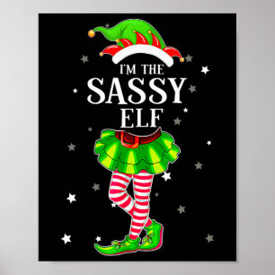 Jul Sy Elf Julafton Funny Family Matching Girls Poster