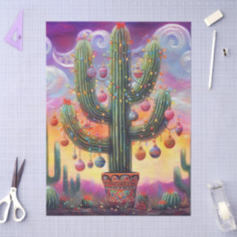 Jul Sydväst Saguaro Cactus Decoupage