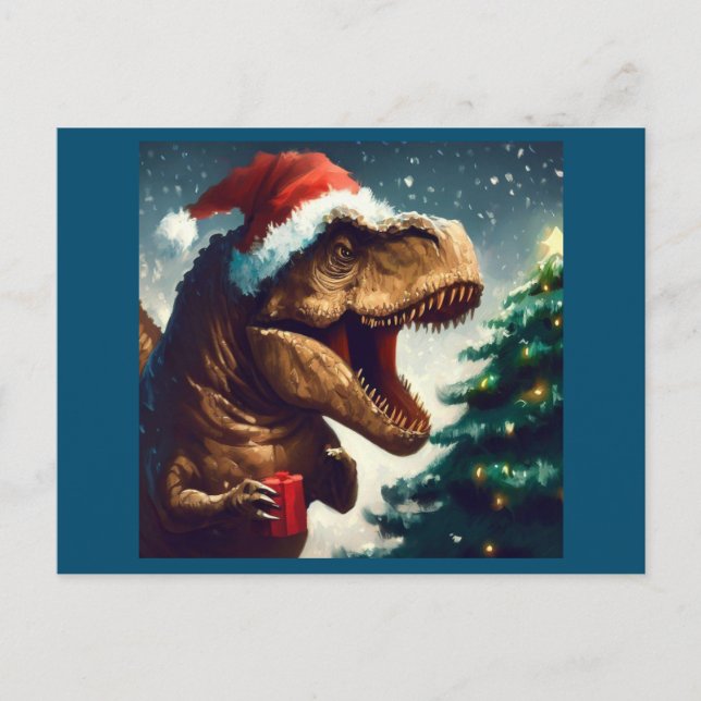 Jul T-Rex 1 Helg Vykort (Framsida)