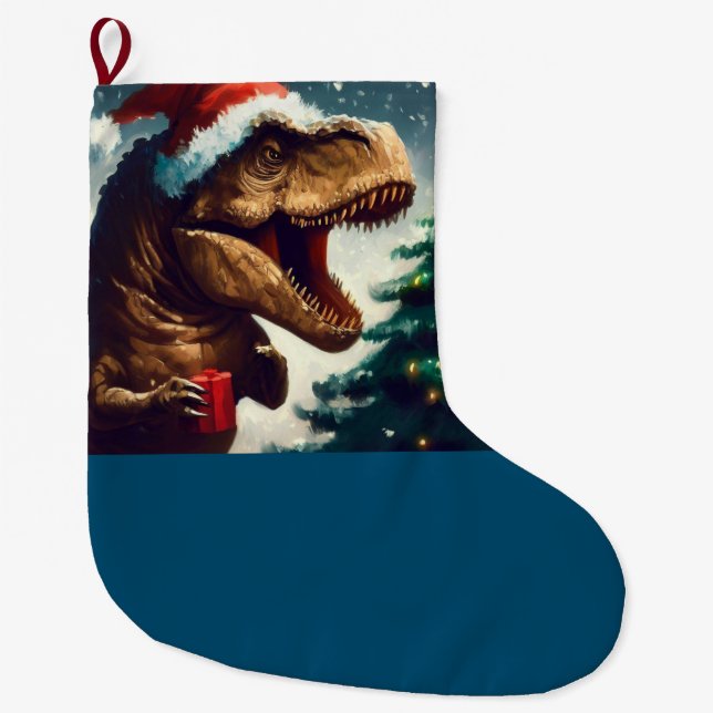 Jul T-Rex 1 Stor Julstrumpa (Framsidan)