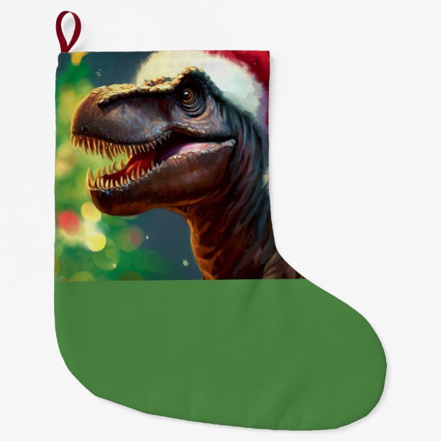 Jul T-Rex 2 Stor Julstrumpa (Framsidan)