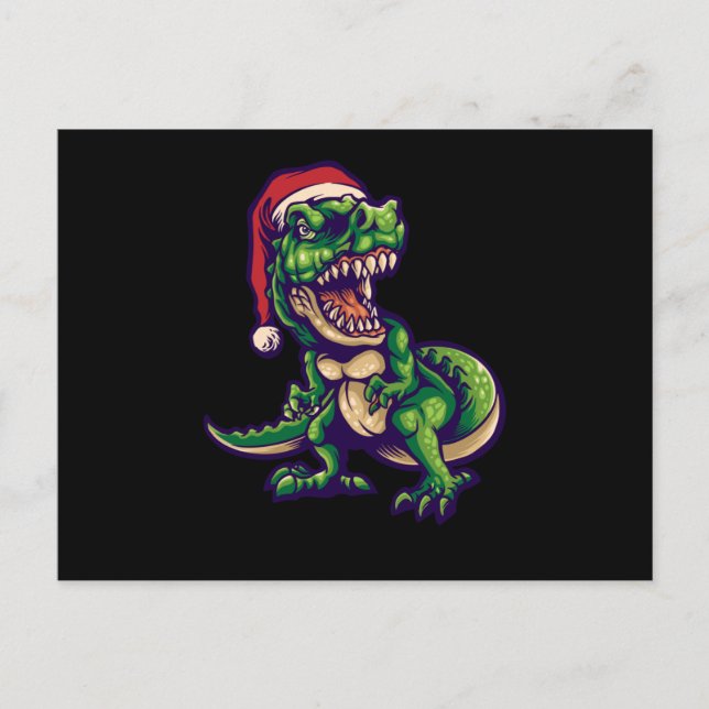 Jul T-Rex Dinosaur | Dinosaur Design Vykort (Framsida)