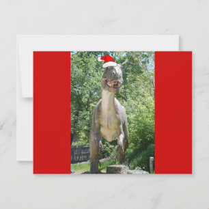 Jul T-Rex Dinosaur Julkort