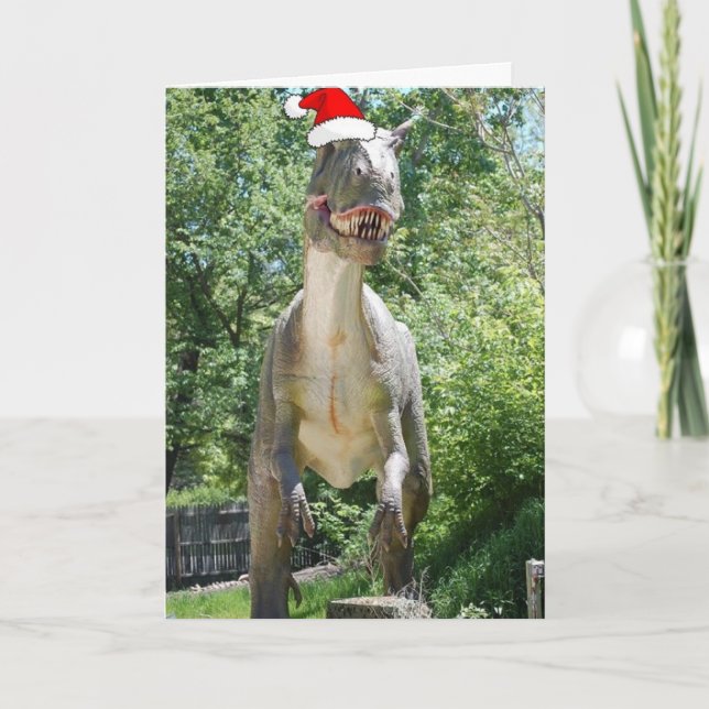 Jul T-Rex Helgkort (Framsida)