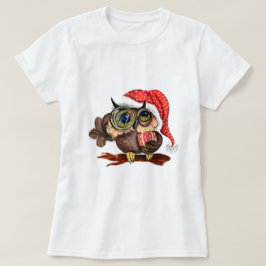 Jul T-Shirt Baby Uggla med Gift