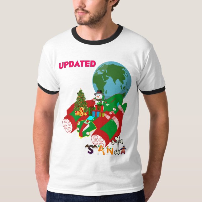 "Jul T-Shirt Design: "Uppdaterad tomt". (Framsida)