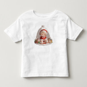 Jul T-Shirt för Småbarn Fin Jersey Santa Tröja