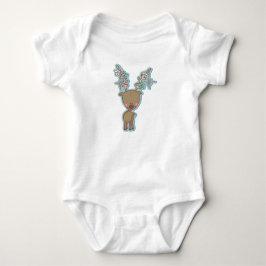 Jul-T-Shirt med Blå Renar T Shirt