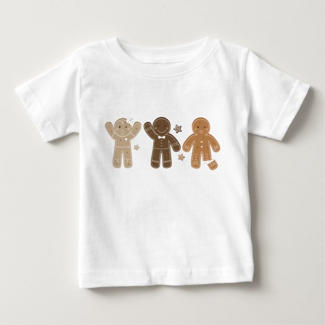Jul-T-Shirt med Gingerbread-män T Shirt (Framsida)