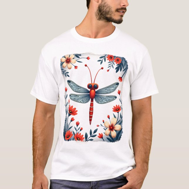 Jul T-Shirt med trollslända_1 (2) (Framsida)