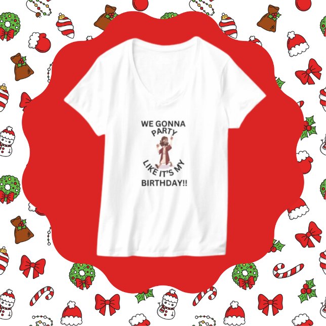 Jul T-shirt - Party som min födelsedag (Skapare uppladdad)