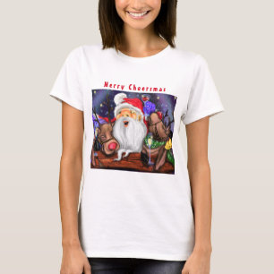 Jul T-Shirt Santa and Reindeers - Roligt