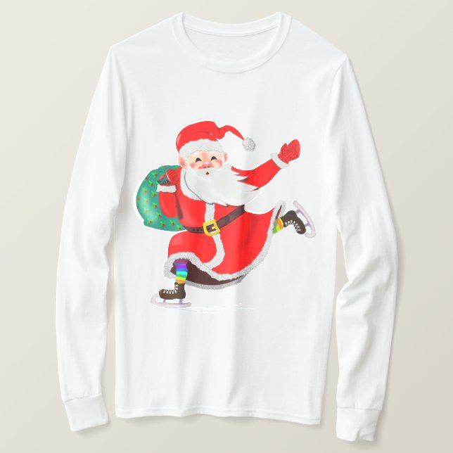 Jul T-Shirt Santa med Gift (Design framsida)