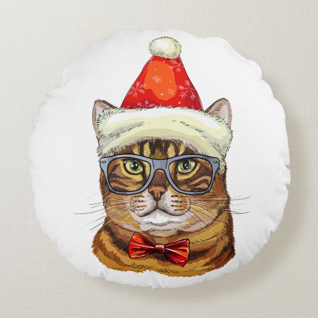 Jul Tabby katt Dekorativ kudde (Framsidan)
