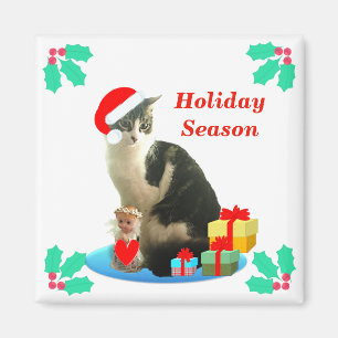 Jul Tabby Katt Magnet