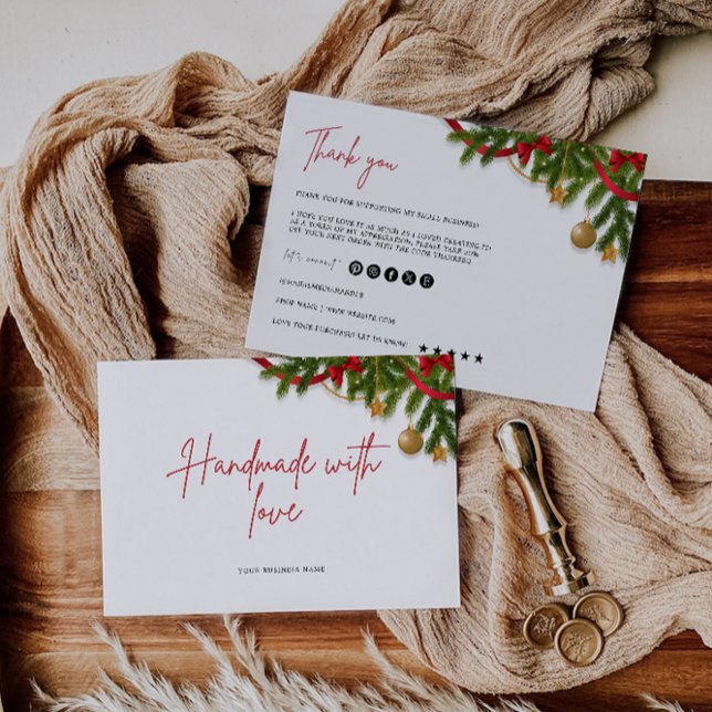 Jul - tacka dig-kortmall inbjudningar (Christmas Business Thank You Card Template)