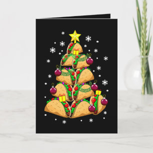 Jul Taco Träd Prydnader Snö Holiday Xmas Kort