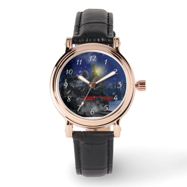 Jul Tåg i snö Armbandsur (Framsida)