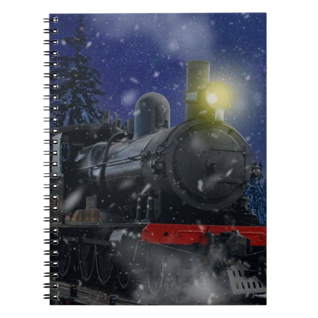 Jul Tåg i snön Anteckningsbok (Framsidan)