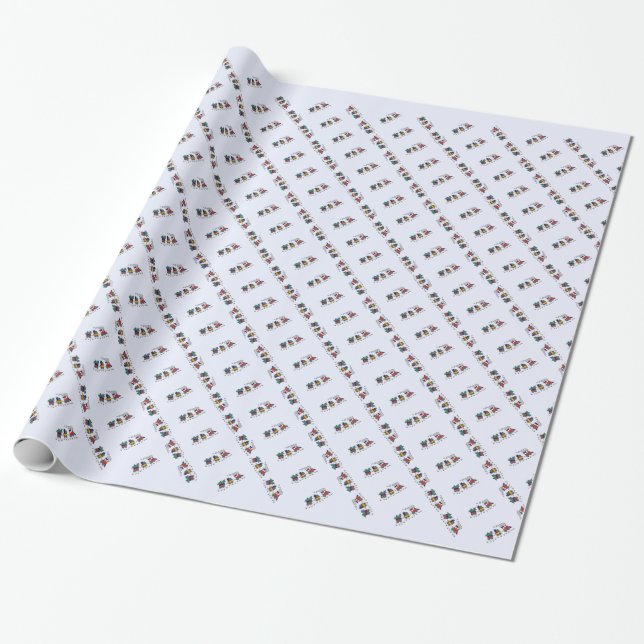 Jul Tåg Presentpapper (Utrullad)