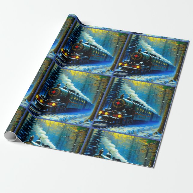 Jul Tåg Presentpapper (Utrullad)