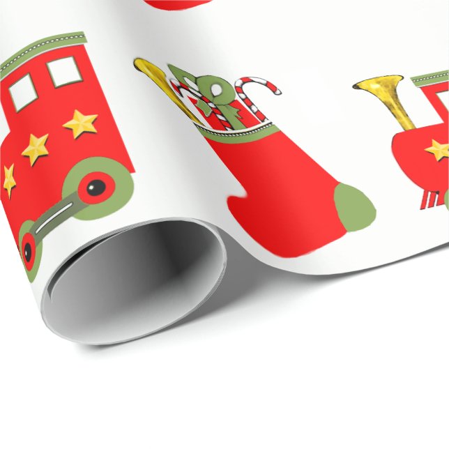 Jul Tåg Presentpapper (Rullad Hörn)