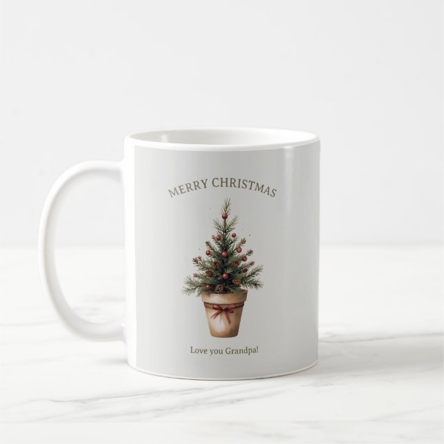Jul tallrik julgran rustic semester sedvanlig kaffemugg (Vänster)