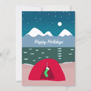 Jul Tält Camper Julkort