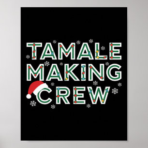 Jul Tamale Tillverknings Crew Mexikansk Mat Familj Poster