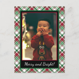 Jul Tartan eller Play Merry & Bright Photo Helg Vykort