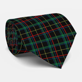 Jul Tartan Grön Svart Röd Slips