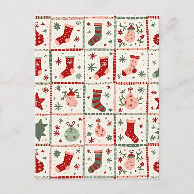 jul Tartan Helg Vykort (Framsida)