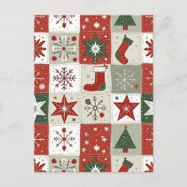 jul Tartan Helg Vykort