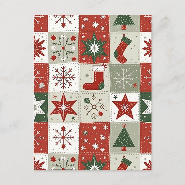 jul Tartan Helg Vykort (Framsida)