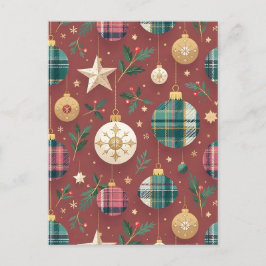 jul Tartan Helg Vykort