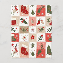 jul Tartan Helg Vykort